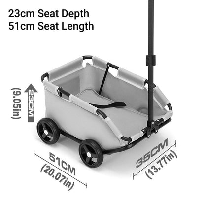 Black Foldable Pet Stroller for Dogs and Cats - Travel Carrier