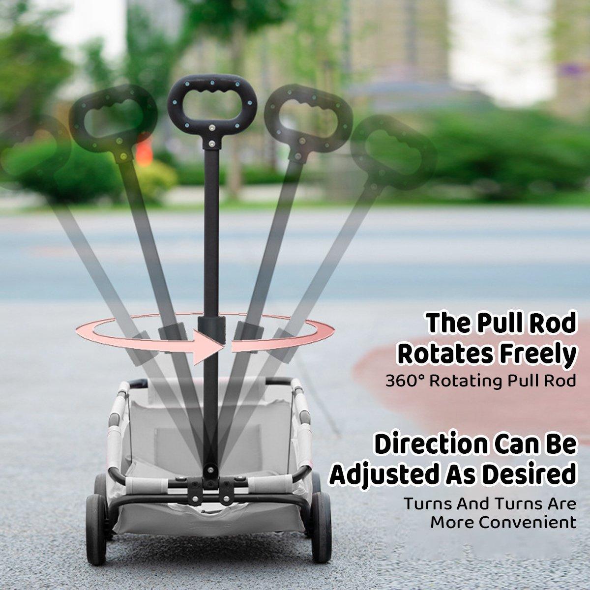 Black Foldable Pet Stroller for Dogs and Cats - Travel Carrier