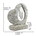 Wind Chime Pet Memorial Headstone, 20.32cm, Heart-Shaped, Engraved Poem, Weather Resistant - SuperSaverAU - view 2