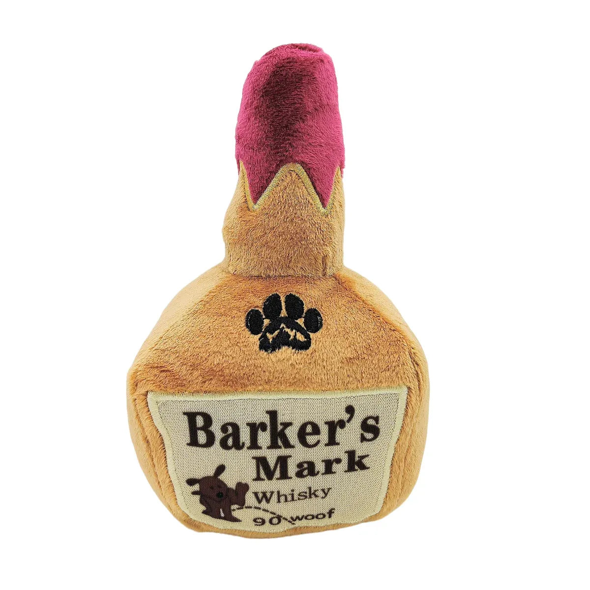 Premium Plush Wine Bottle Squeaky Dog Toy