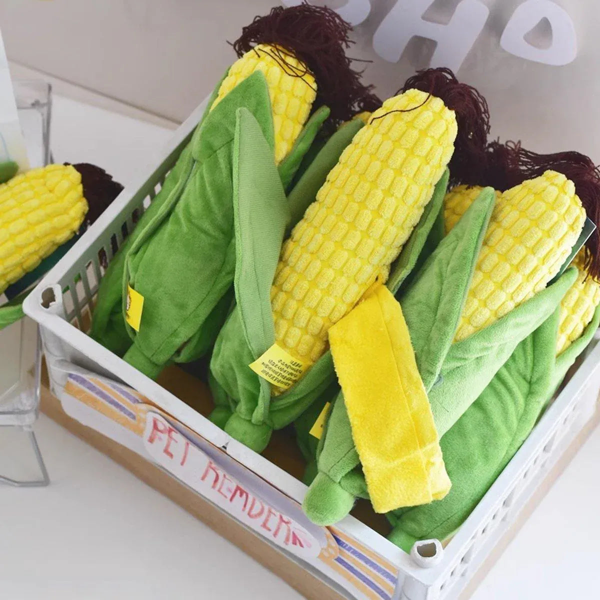 Premium Simulation Corn Dog Chew Toy with Slow Feeding Pocket