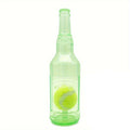 Premium Wine Bottle Dog Chew Toy with Tennis Ball - Green L