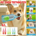 Premium Wine Bottle Dog Chew Toy with Tennis Ball - Red S