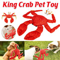 Premium Red Plush Crab Dog Toy with Reinforced Fabric