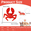 Premium Red Plush Crab Dog Toy with Reinforced Fabric