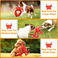Premium Red Plush Crab Dog Toy with Reinforced Fabric