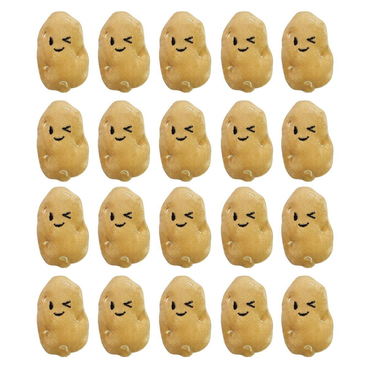 20PCS Handmade Squeaky Plush Potato Doll Toys for Dogs & Cats, 8.5cm - SuperSaverAU - view 2