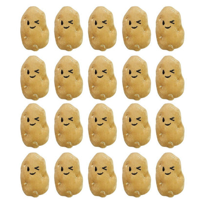 20PCS Handmade Cute Squeaky Little Potato Doll Pet Plush Doll For Dog Cat