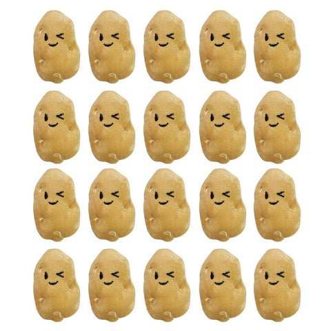 20PCS Handmade Squeaky Plush Potato Doll Toys for Dogs & Cats, 8.5cm - SuperSaverAU - view 2