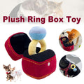 Premium Red Plush Ring Box Pet Toy for Dogs & Cats