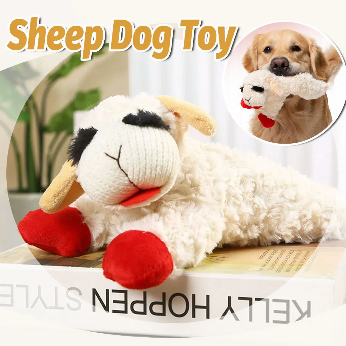 Premium Lamb Plush Squeaky Dog Toy for Small Dogs