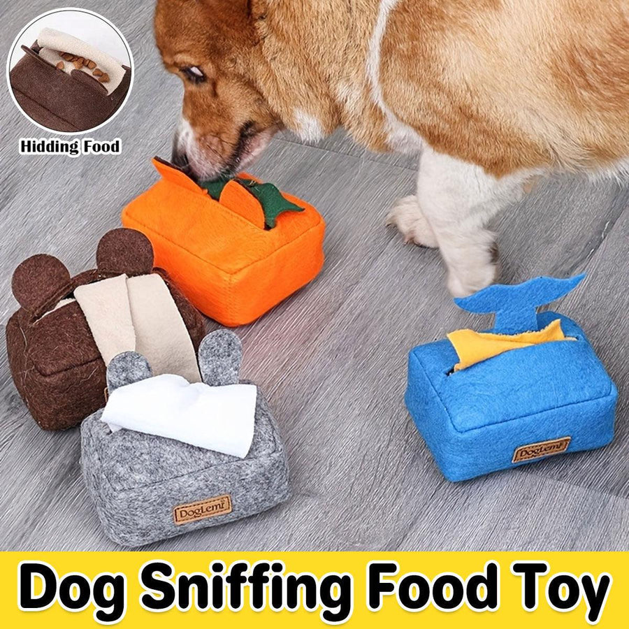 Premium Dog Sniff Training Toy Plush Treat Hiding Aid - Brown