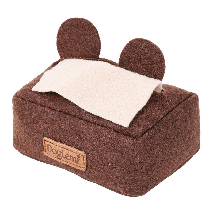 Premium Dog Sniff Training Toy Plush Treat Hiding Aid - Brown