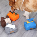 Premium Dog Sniff Training Toy Plush Treat Hiding Aid - Grey