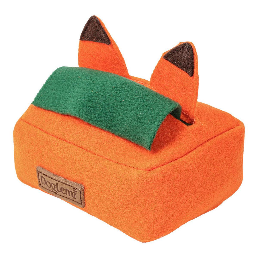 Premium Dog Sniff Training Toy Plush Treat Hiding Aid - Orange