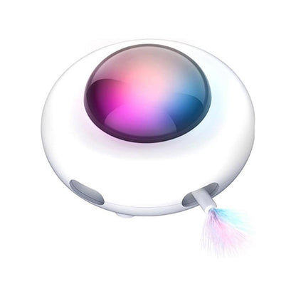 UFO Cat Toy Interactive Teaser, 156mm x 92mm, USB Charging, Adjustable Speeds