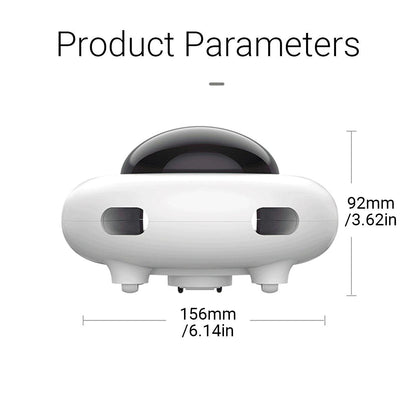UFO Cat Toy Interactive Teaser, 156mm x 92mm, USB Charging, Adjustable Speeds