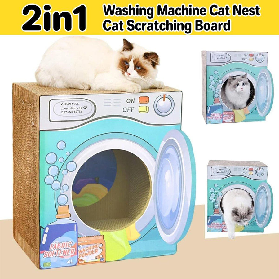 Durable Cat House & Scratching Board, 16.92 x 11.81 x 17.32 inches, Eco-Friendly Design - SuperSaverAU - view 1