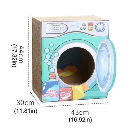 Durable Cat House & Scratching Board, 16.92 x 11.81 x 17.32 inches, Eco-Friendly Design