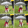 Premium Transparent Pet Umbrella with Built-In Leash - 30 Inch