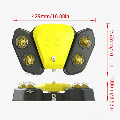 Automatic Water Dispenser & Bath Spray Toy for Dogs - Blue, Footstep-Activated