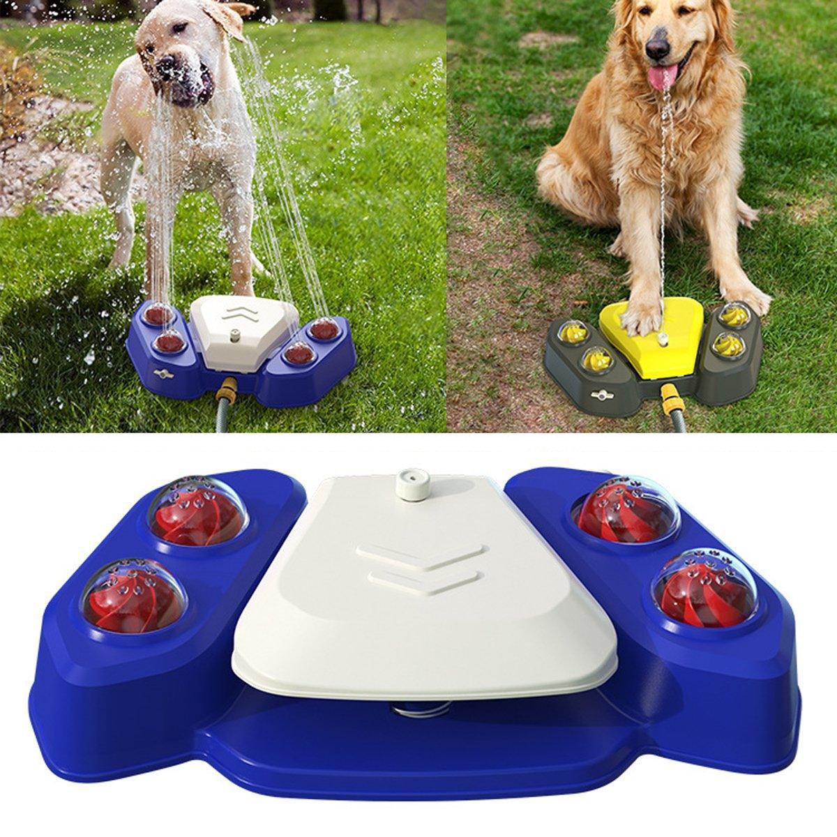 Automatic Water Dispenser & Bath Spray Toy for Dogs - Footstep Activated, Grey