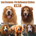 Premium Pet Lion Mane Wig Costume Adjustable - Light Brown L