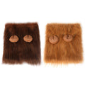 Premium Pet Lion Mane Wig Costume Adjustable - Light Brown L