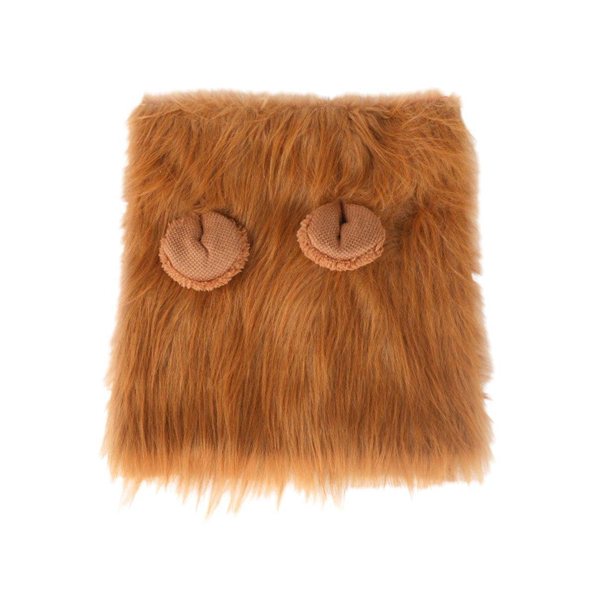 Premium Pet Lion Mane Wig Costume Adjustable - Light Brown L