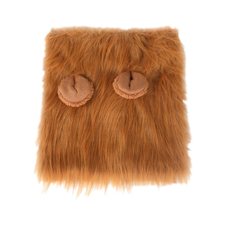 Premium Pet Lion Mane Wig Costume Adjustable - Light Brown L