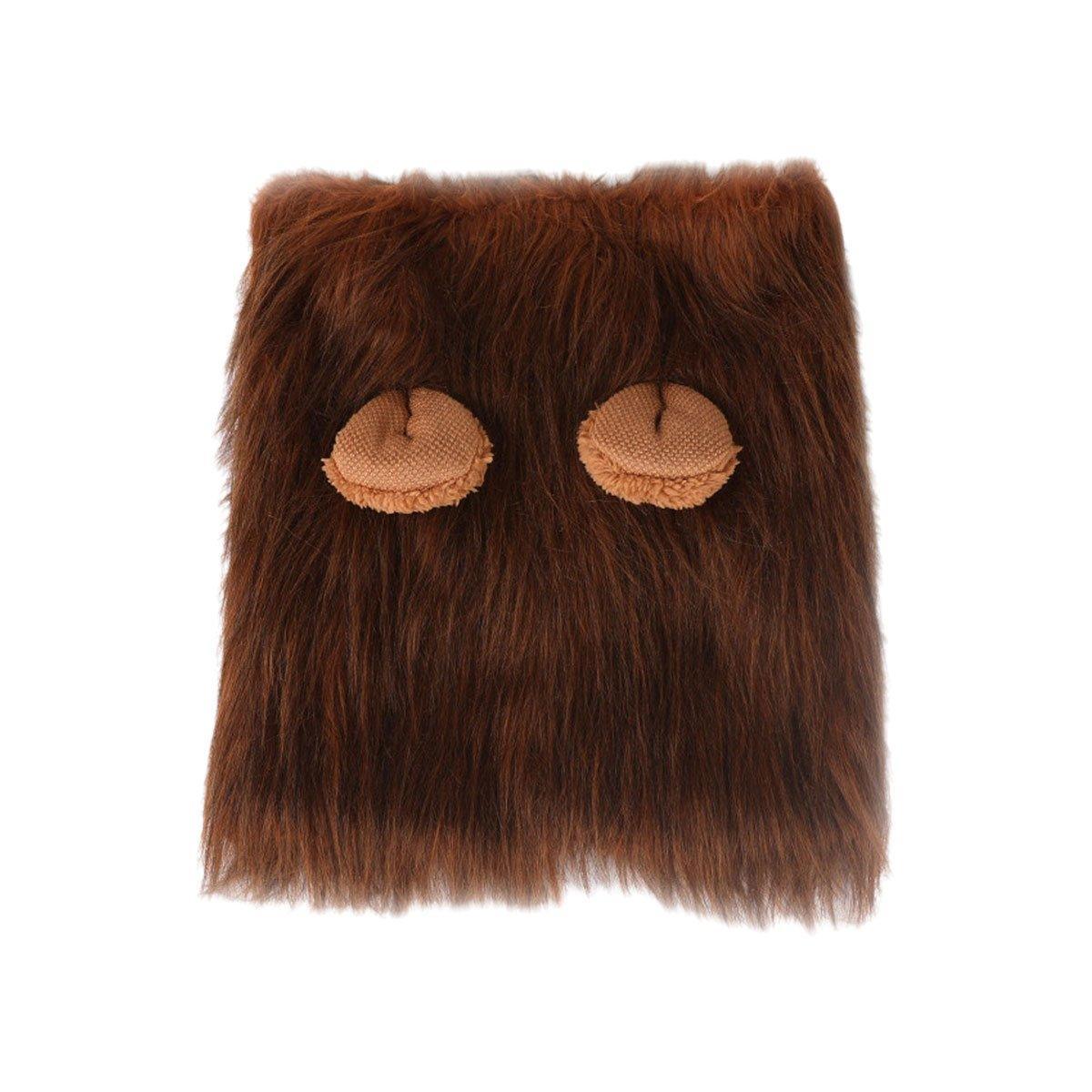 Premium Pet Lion Mane Wig Costume Adjustable - Light Brown L