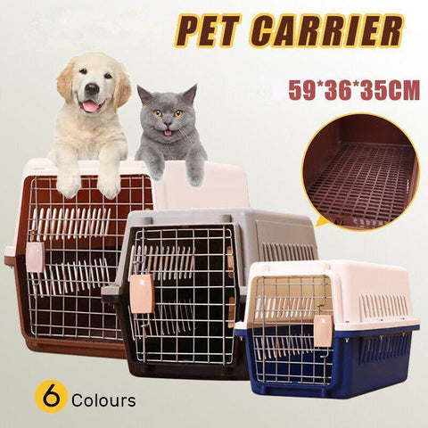 Premium Portable Pet Travel Carrier Crate - Blue
