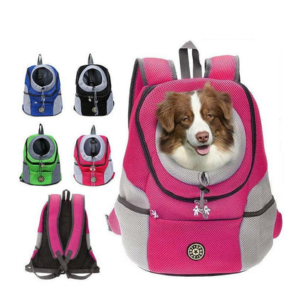 V528 Pet Backpack Carrier L Size for Dogs & Cats - Black, Breathable Mesh