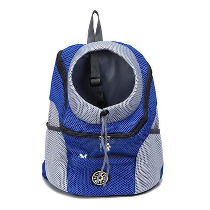 L Size Puppy Travel Mesh Pet Dog Carrier Backpack Front Travel Portable Shoulder Bag - Rose Red