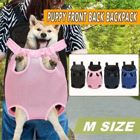 Premium Pet Carrier Backpack with Mesh Panels - Pink M