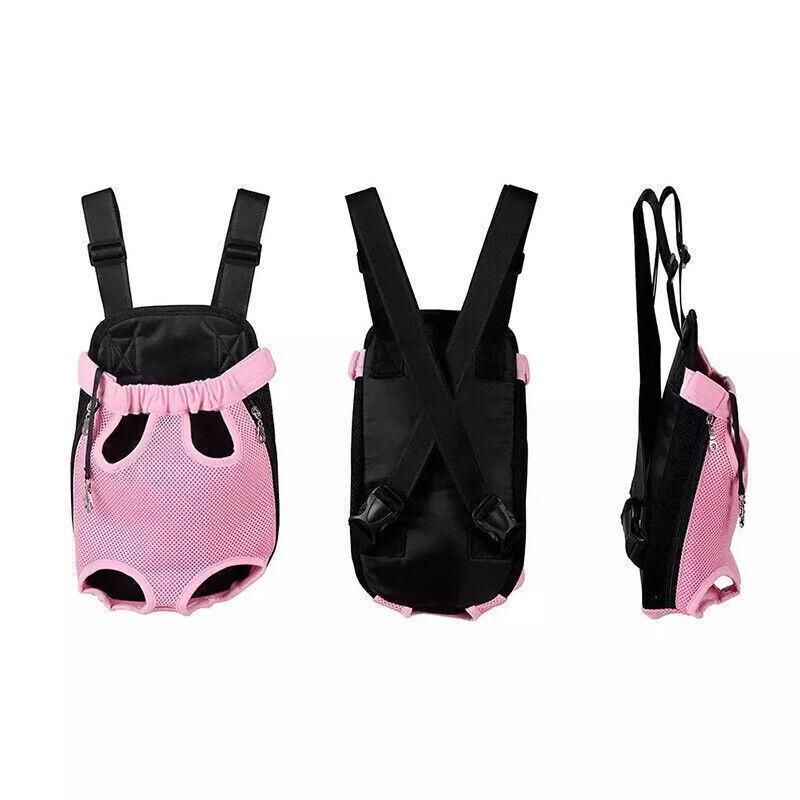 Premium Pet Carrier Backpack with Mesh Panels - Pink M
