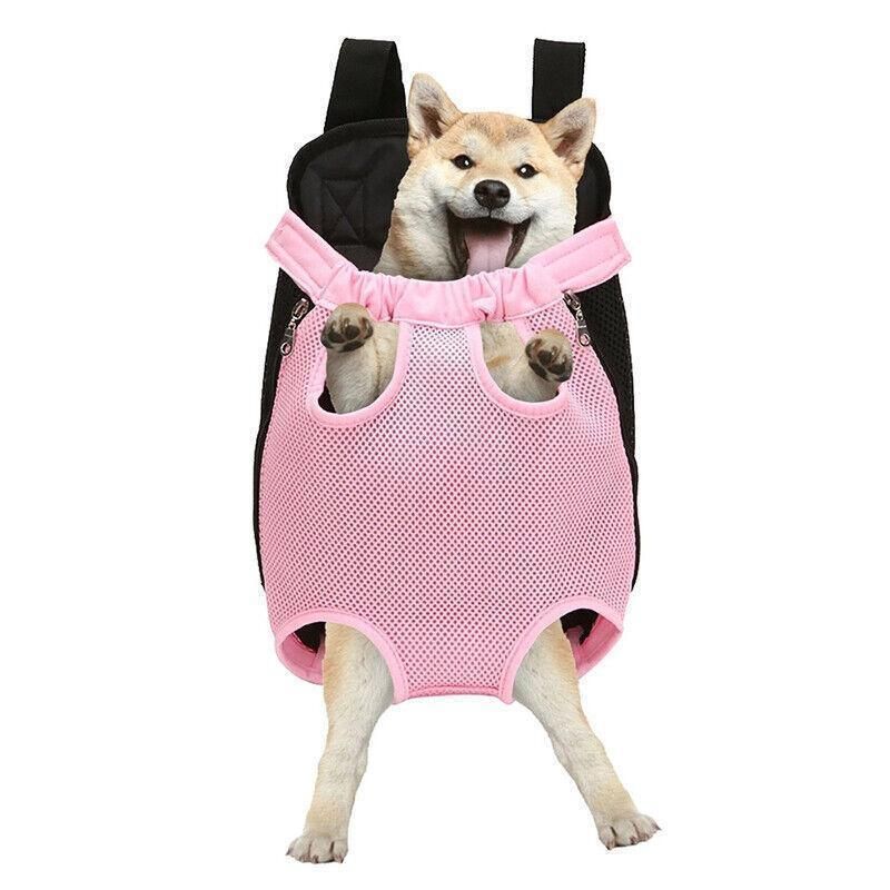 Premium Pet Carrier Backpack with Mesh Panels - Pink M