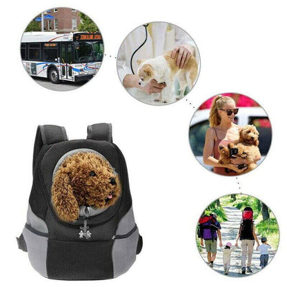 Pet Carrier Backpack - S Size, Portable Shoulder Bag for Dogs & Cats - Black