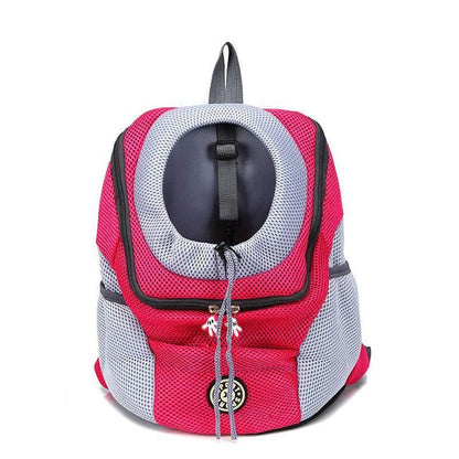 Blue S Size Puppy Travel Mesh Pet Dog Carrier Backpack - Comfortable Shoulder Bag