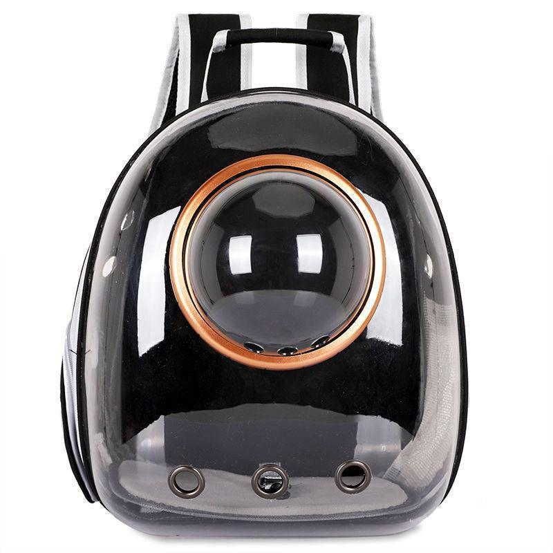 Space Capsule Pet Backpack Carrier - Black, 34*28*42 cm, Transparent Design, Breathable