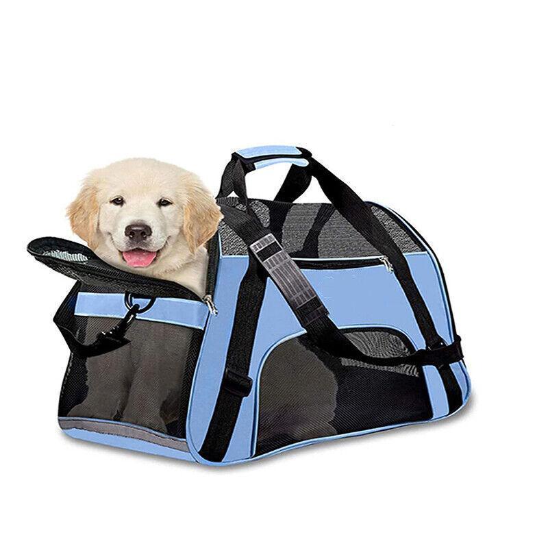 Pipers Portable Pet Carrier Bag - Large, Waterproof, Breathable, Airline Approved - Blue