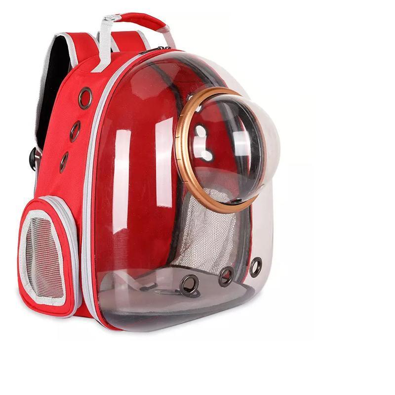Space Capsule Pet Backpack Carrier - Grey, 34*28*42 cm, Transparent Design, Breathable - SuperSaverAU - view 7