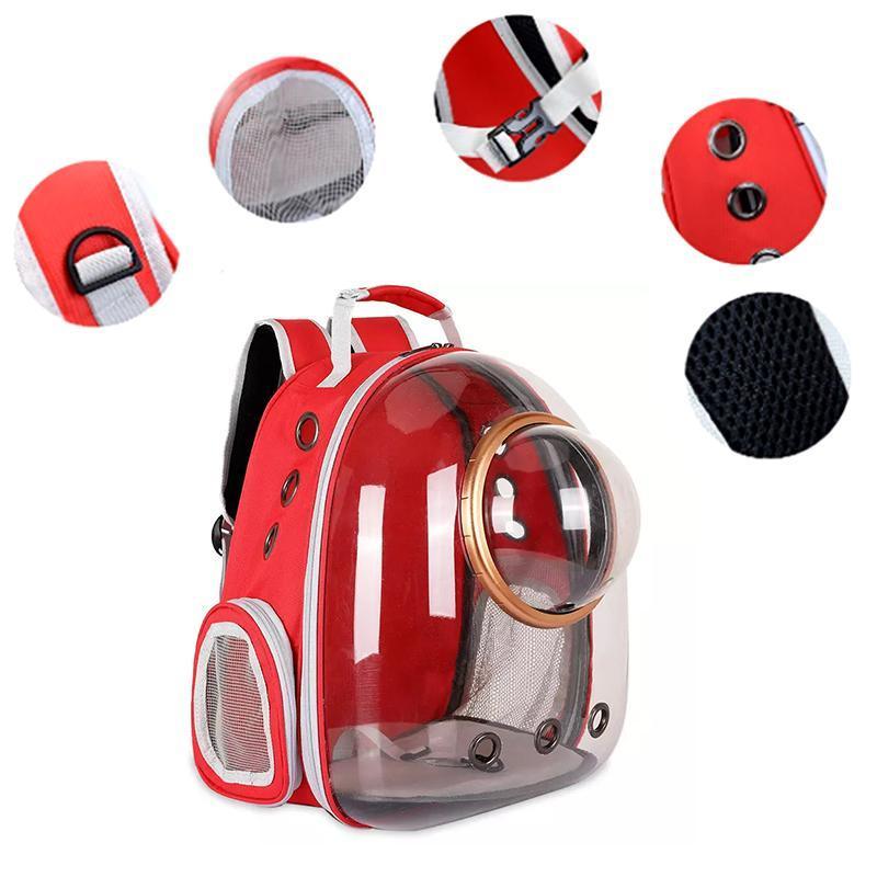 Space Capsule Pet Backpack Carrier - 34*28*42 cm, Transparent Design, Breathable