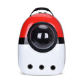 Transparent Space Dog Backpack Carrier for Small Pets - Waterproof, Breathable, Red with White - SuperSaverAU - view 6