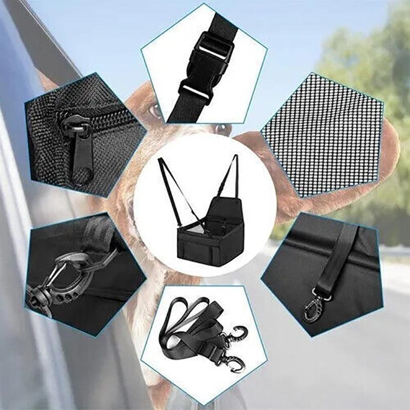 Pet Car Booster Seat Travel Carrier Basket for Cats Dogs - 40x30x25cm, Blue - SuperSaverAU - view 3
