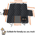 Premium Black Waterproof Pet Car Hammock with Mesh Window
