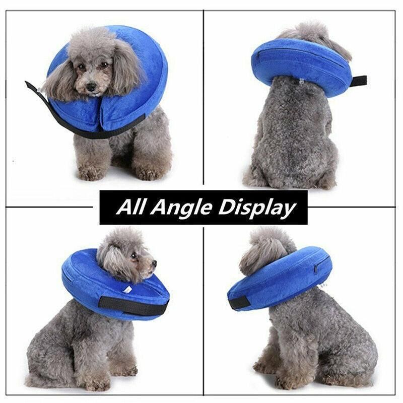 Premium Grey Inflatable Pet Recovery Collar for Dogs & Cats - S
