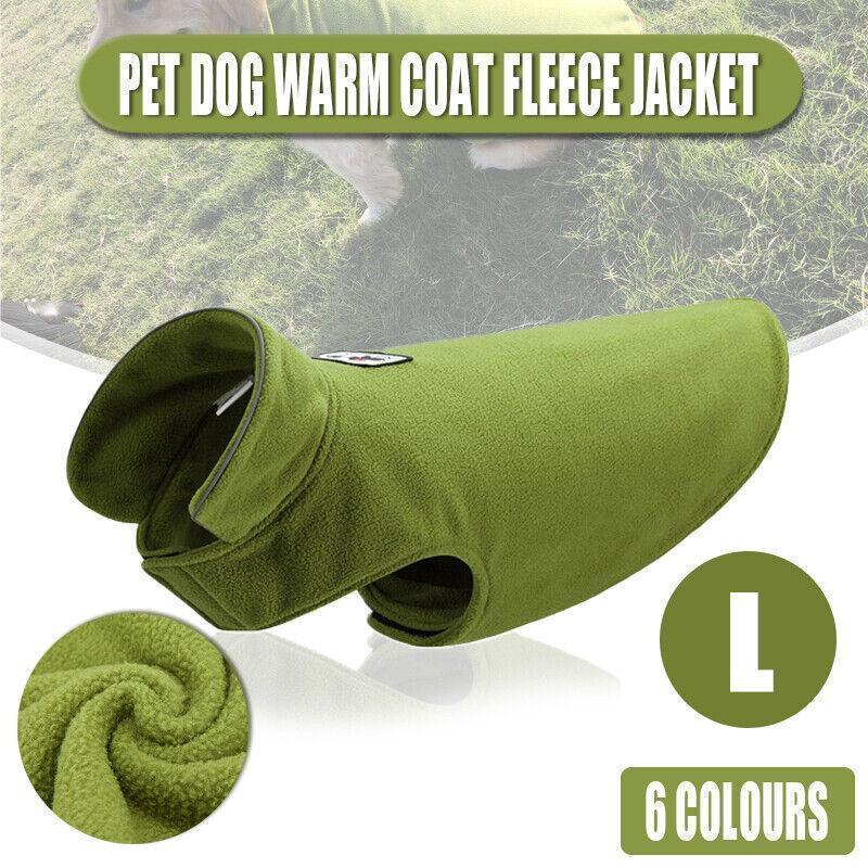 Pet Dog Warm Coat Fleece Jacket Reversible L Size - Yellow, Soft & Comfortable - SuperSaverAU - view 1