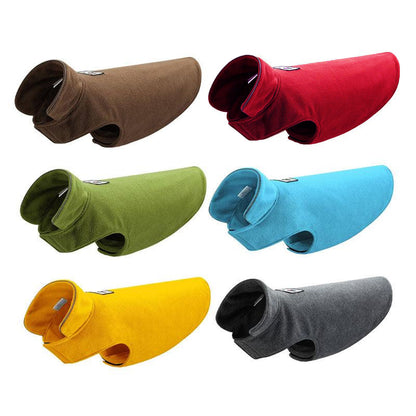 L Size Pet Dog Warm Coat Fleece Jacket Jumper Sweater Winter Puppy Vest Outfit - Yellow