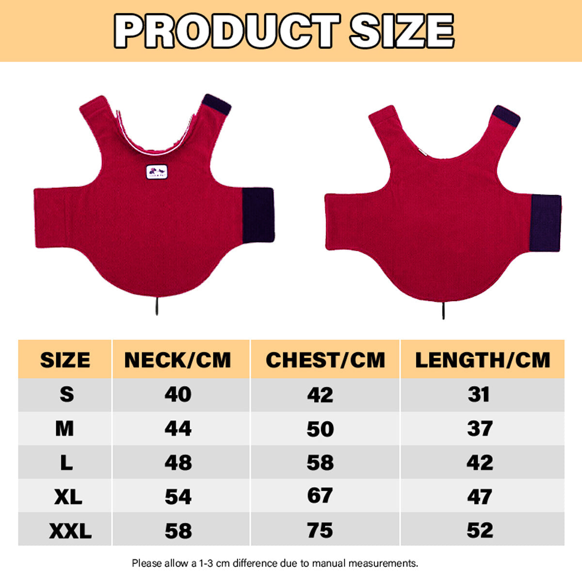 M Size Pet Dog Warm Coat Fleece Jacket Jumper Sweater Winter Puppy Vest Outfit - Yellow